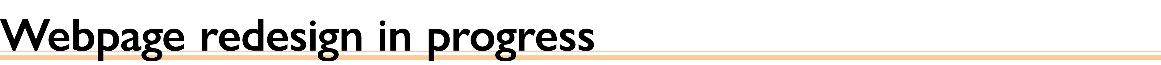 Webpage redesign in progress