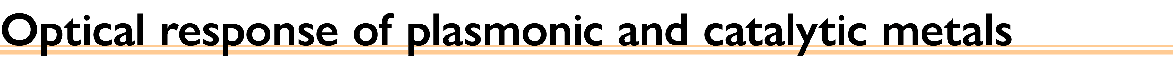 Optical response of plasmonic and catalytic metals