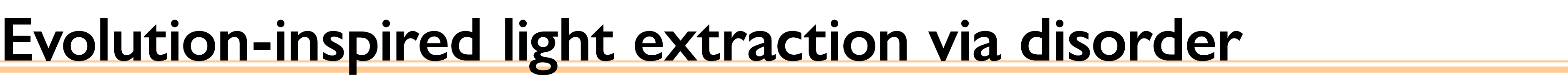 Evolution-inspired light extraction via disorder