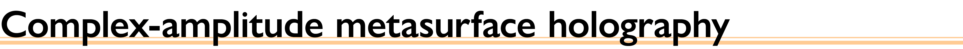 Complex-amplitude metasurface holography