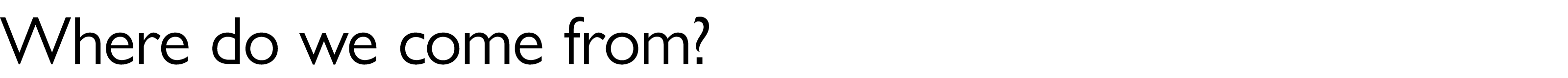 Where do we come from?