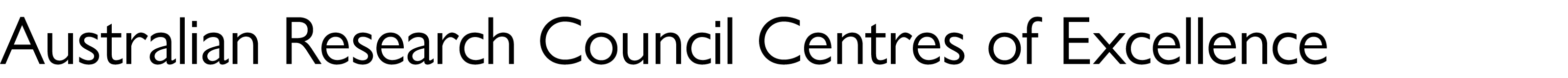 Australian Research Council Centres of Excellence