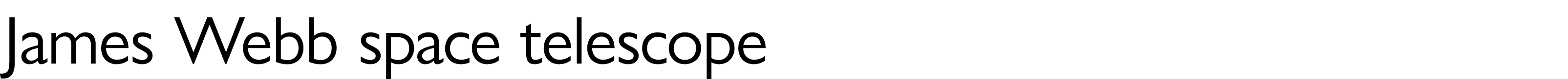 James Webb space telescope