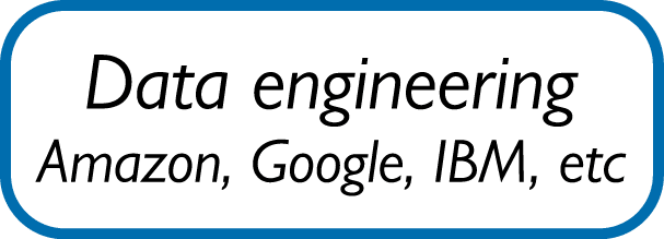 Data engineering Amazon, Google, IBM, etc