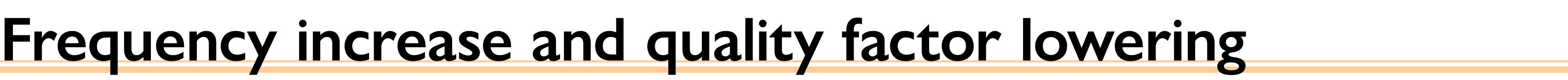 Frequency increase and quality factor lowering