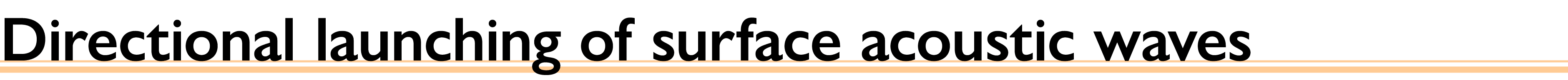 Directional launching of surface acoustic waves